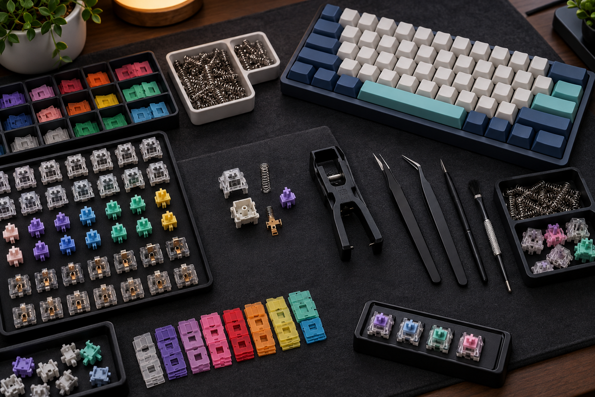 Switch Springs and Films Fine-Tune the Feel of Mechanical Keyboard Switches