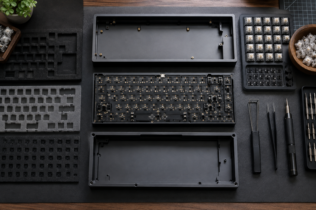 Keyboard Foam and Dampening Materials Refine the Sound of a Custom Build